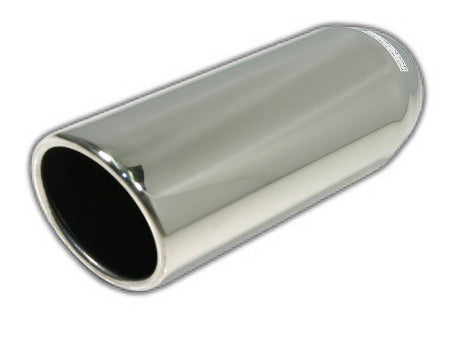 Rolled Angle Cut | Polished 304 Stainless Exhaust Tip