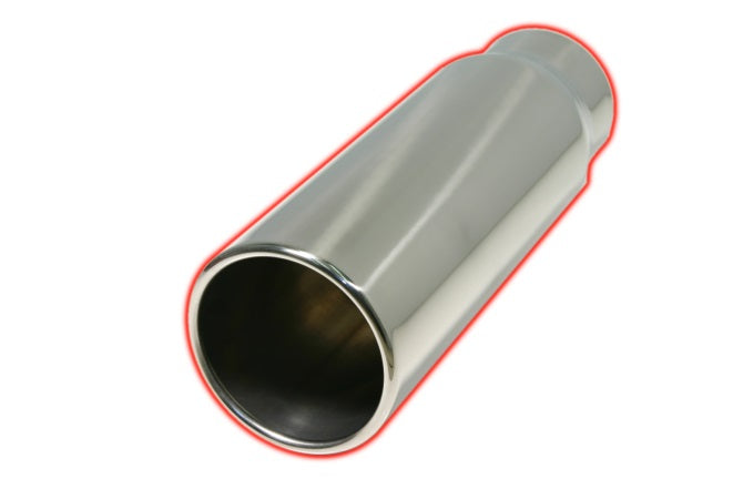 Pencil Tip | Polished 304 Stainless Exhaust Tip