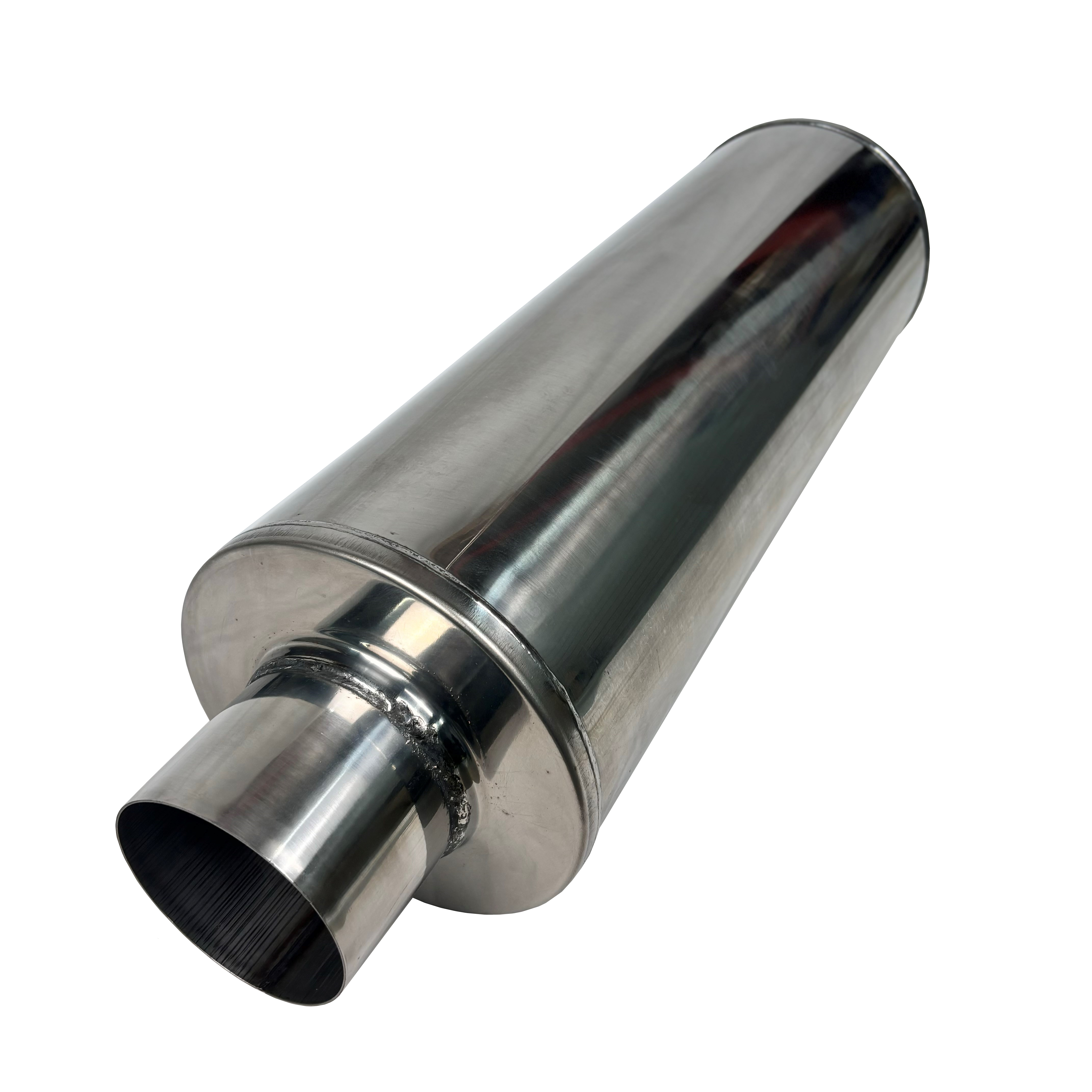 Stainless 8" Round Fiberglass Packed Muffler