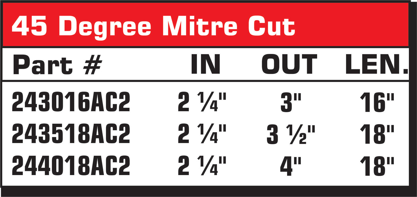 Mitre Cut | Black Chrome Exhaust Tip